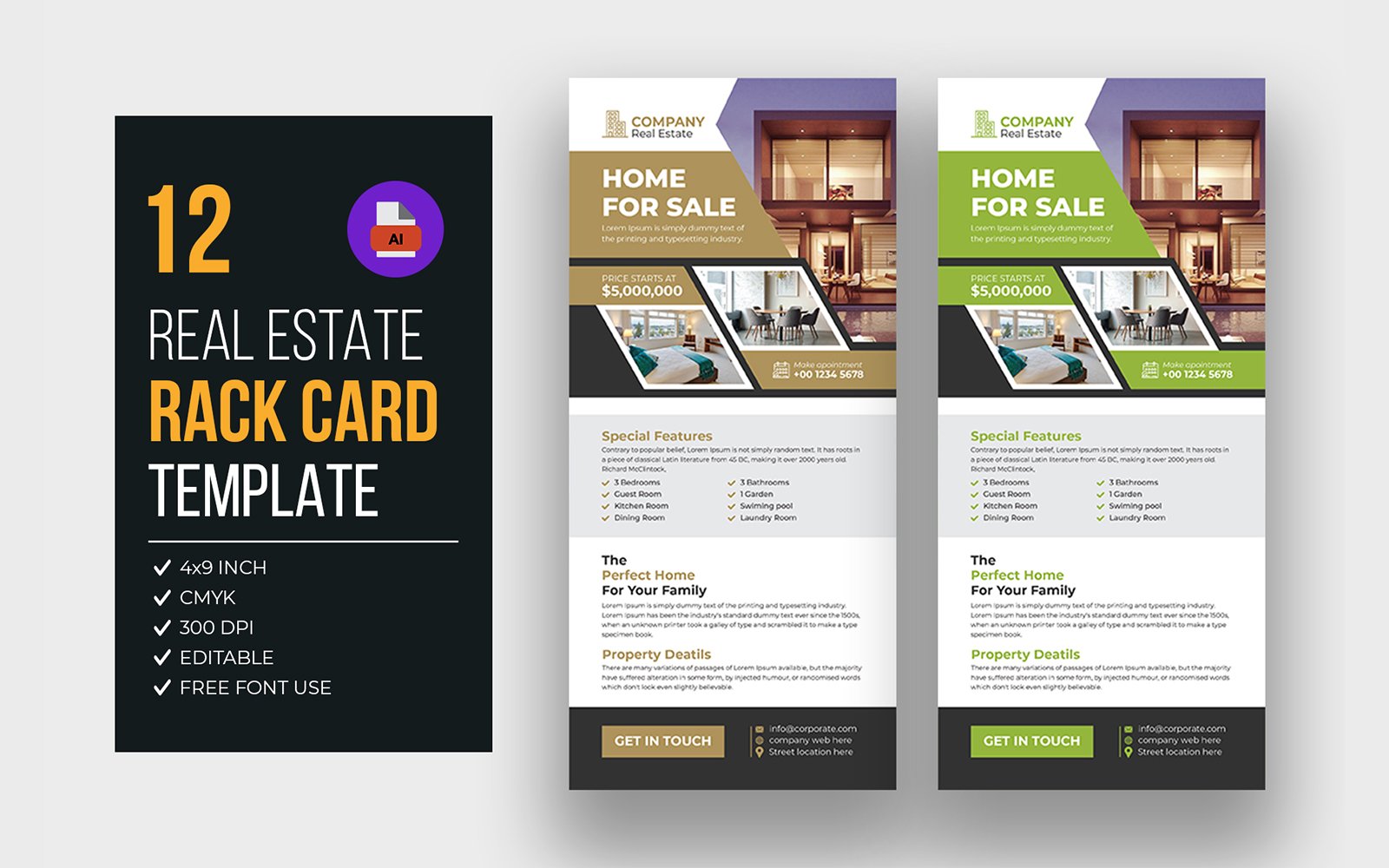 Real Estate Rack Home Card Bundle