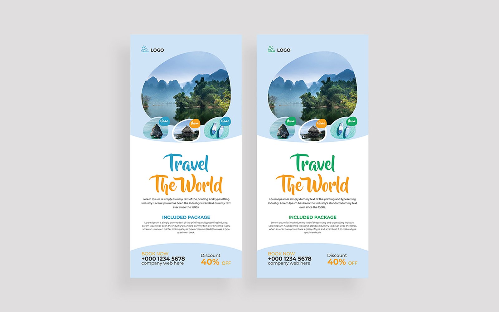 Travel Rack Card or Dl Flyer Design Template