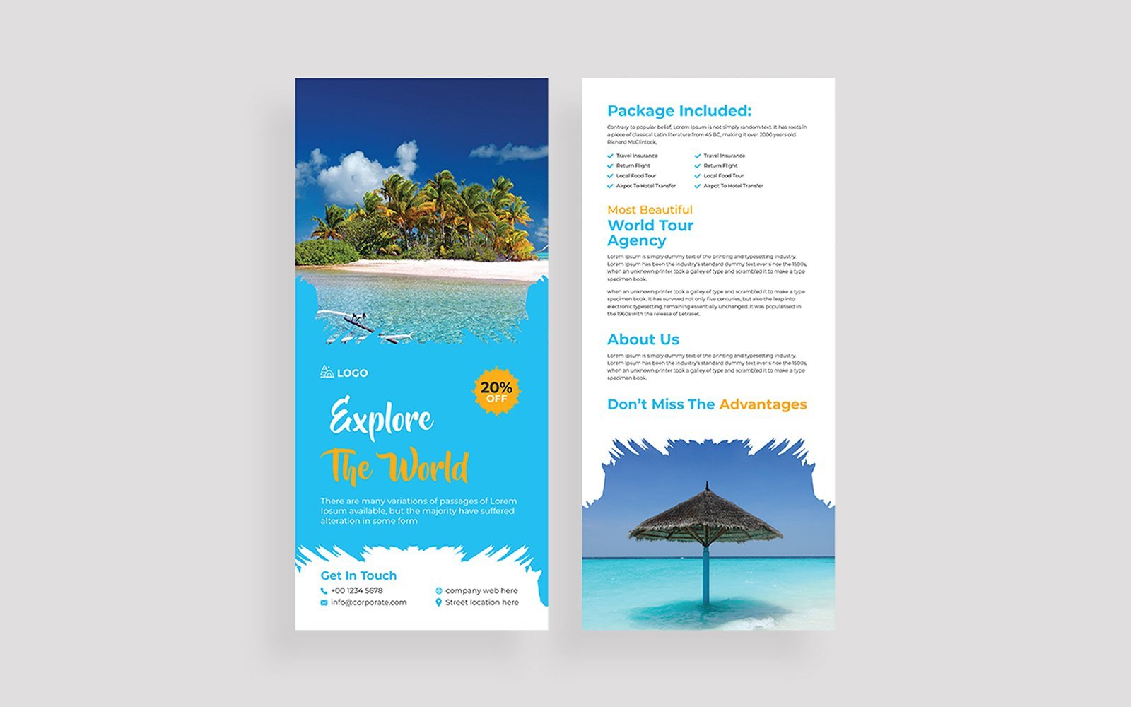 Travel Tour Dl Flyer Template