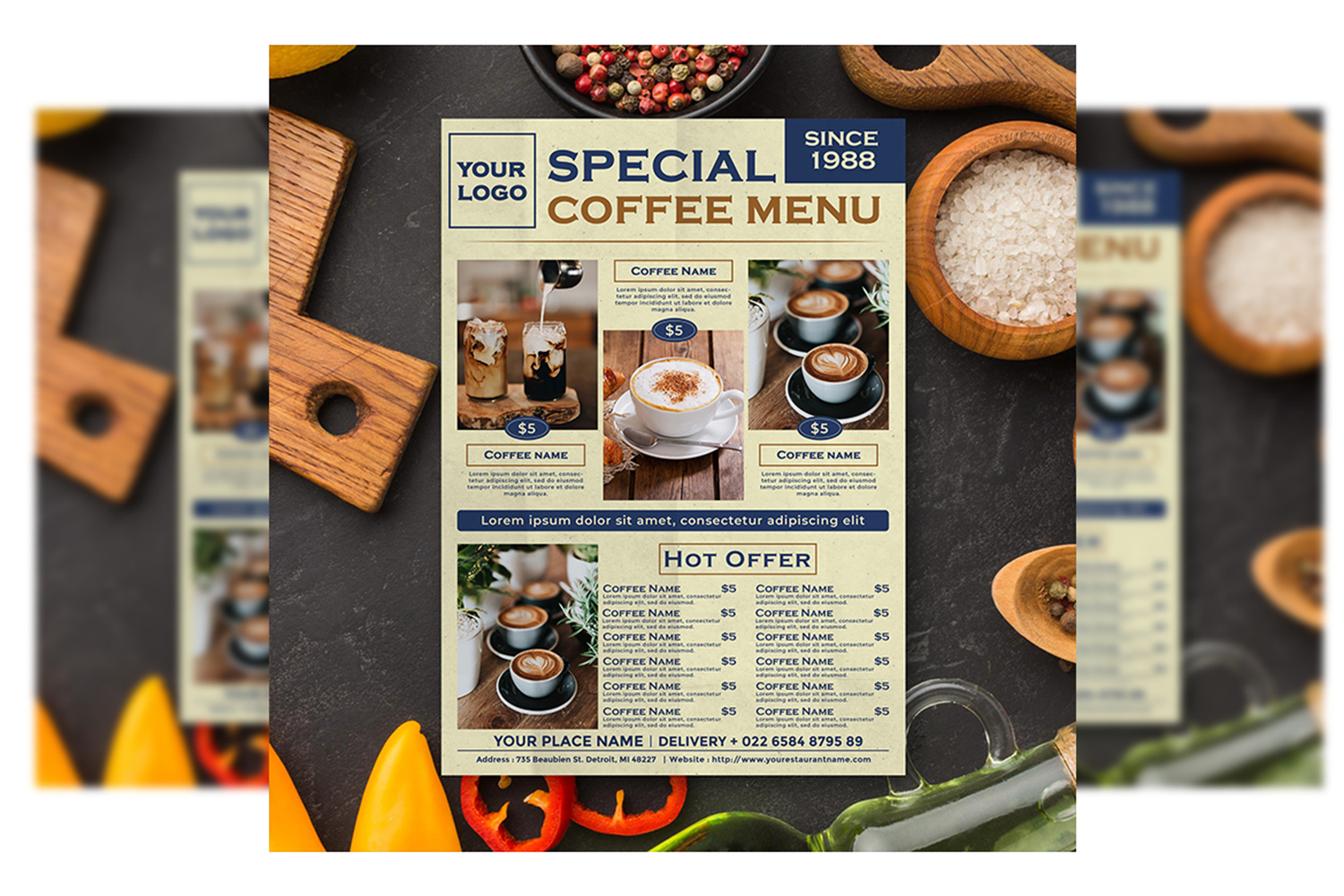 Coffee Menu Flyer Template #6