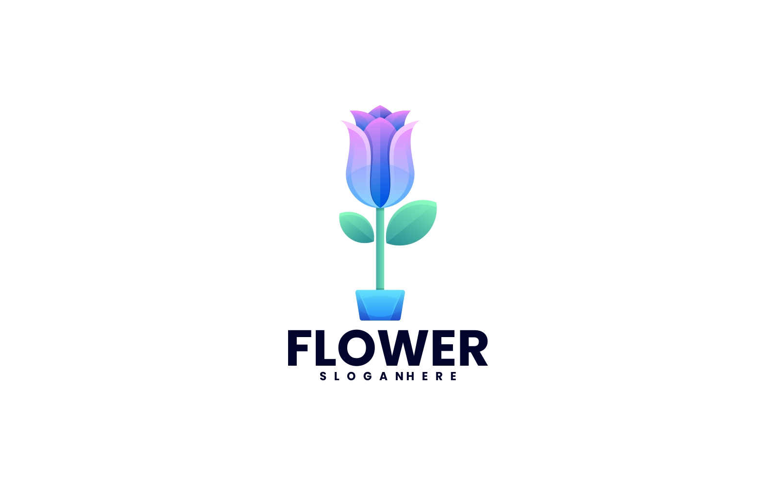 Flower Gradient Colorful Logo 5