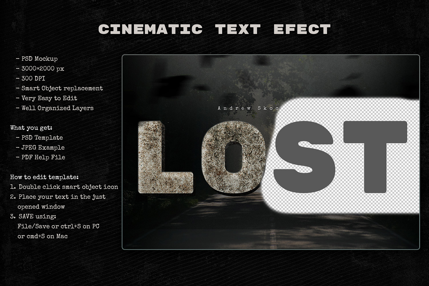 Cinematic Road Text Effect