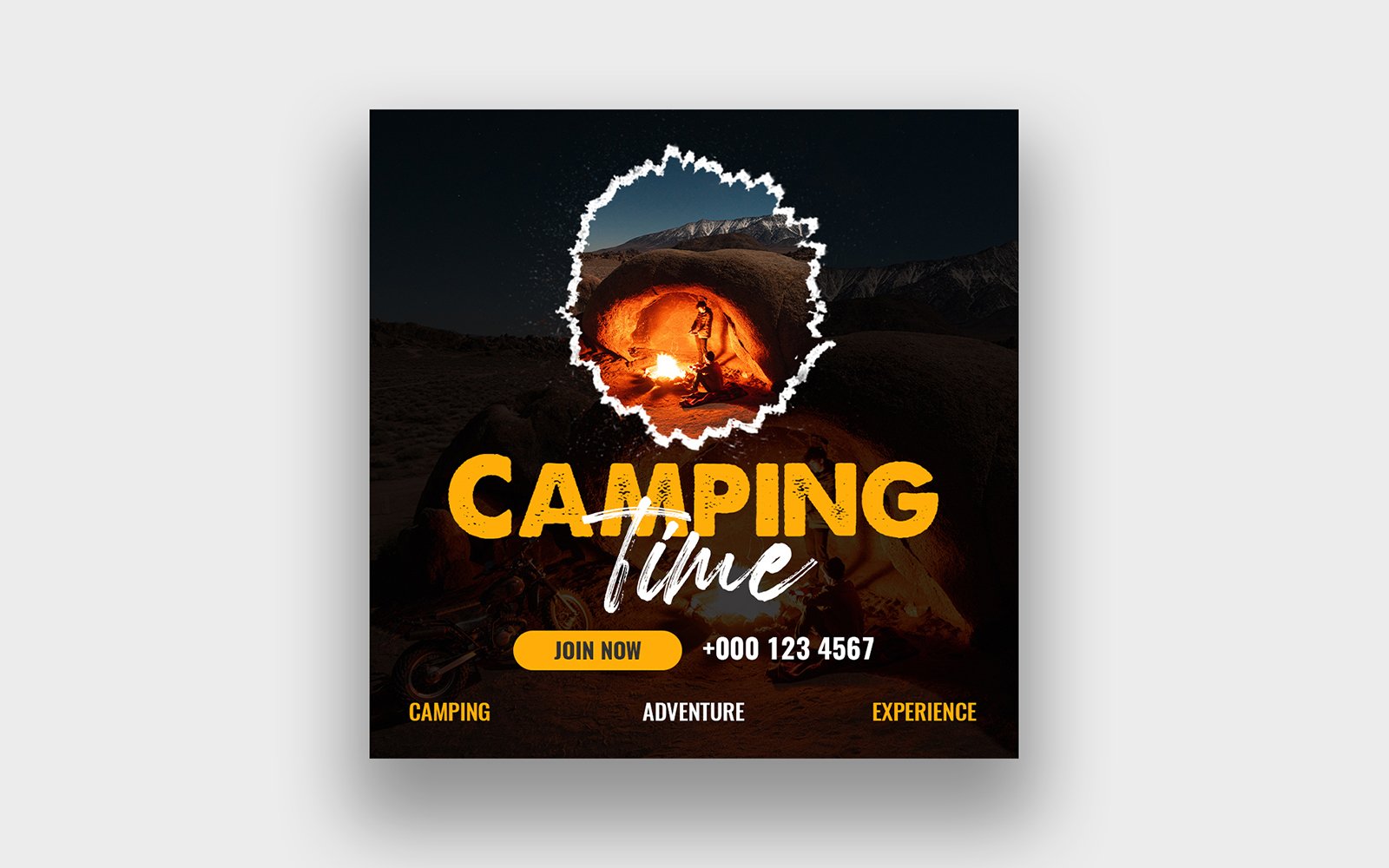 Adventure camping social media