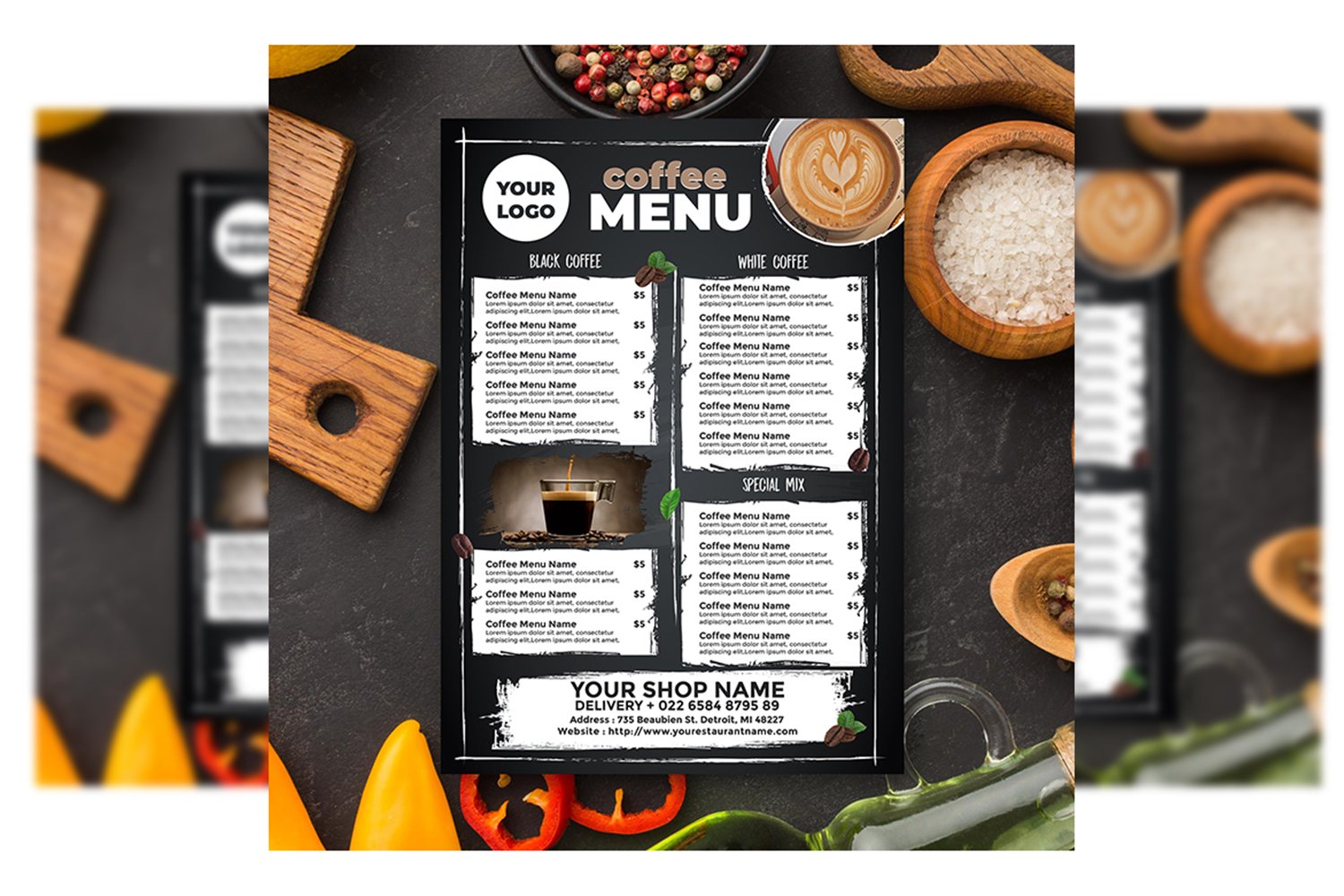 Coffee Menu Flyer Template #8