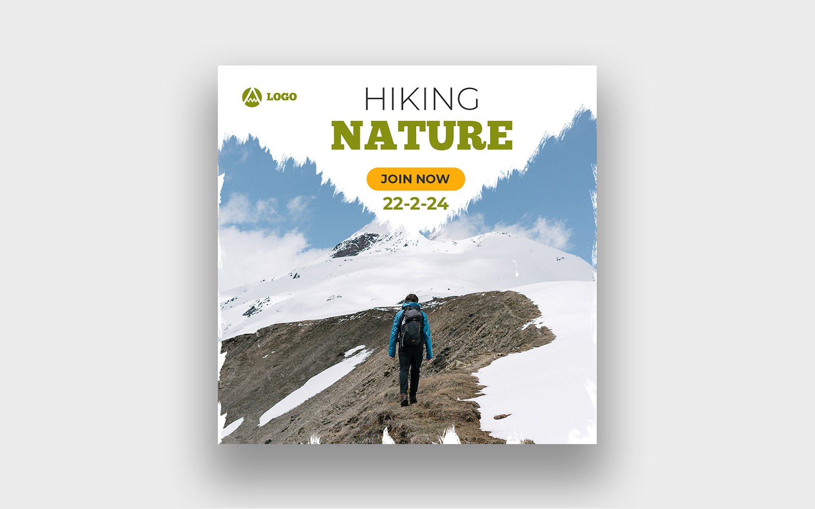 Hiking Facebook Instagram Post Template