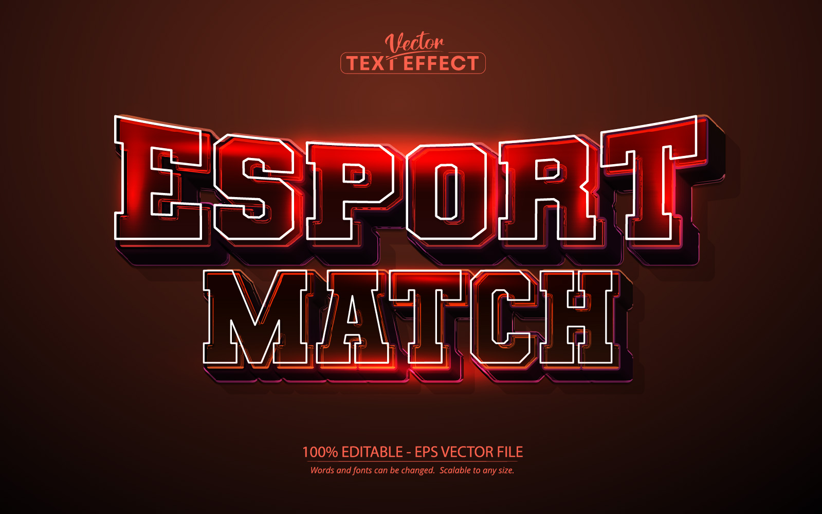 Esport Match - Editable Text Effect, Team And Sport Text Style, Graphics Illustration