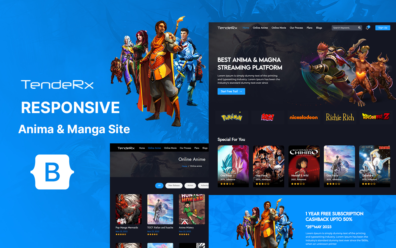 Anime Website designs, themes, templates and downloadable graphic