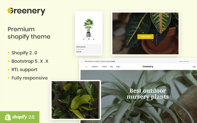 Greenery - The Outdoor Plant Shopify eCommerce Theme