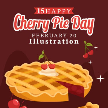 Cherry Pie Illustrations Templates 296937