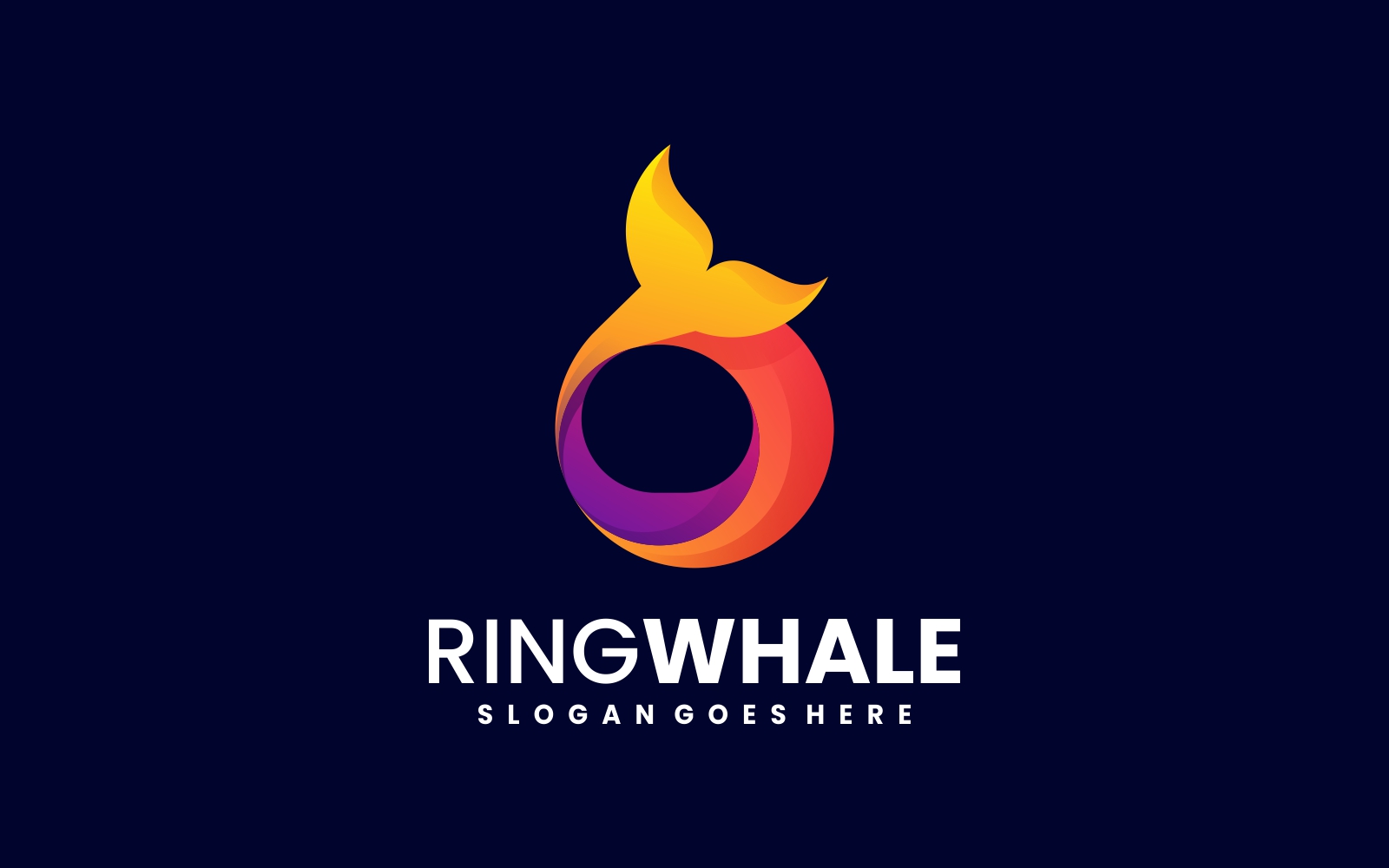Ring Whale Gradient Logo Style