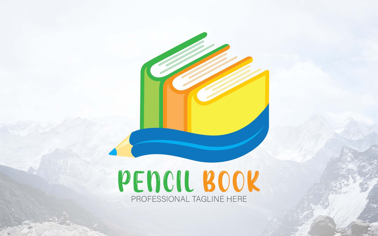 Hexagon Pencil Book Education Architecture Logo-Brand Identity