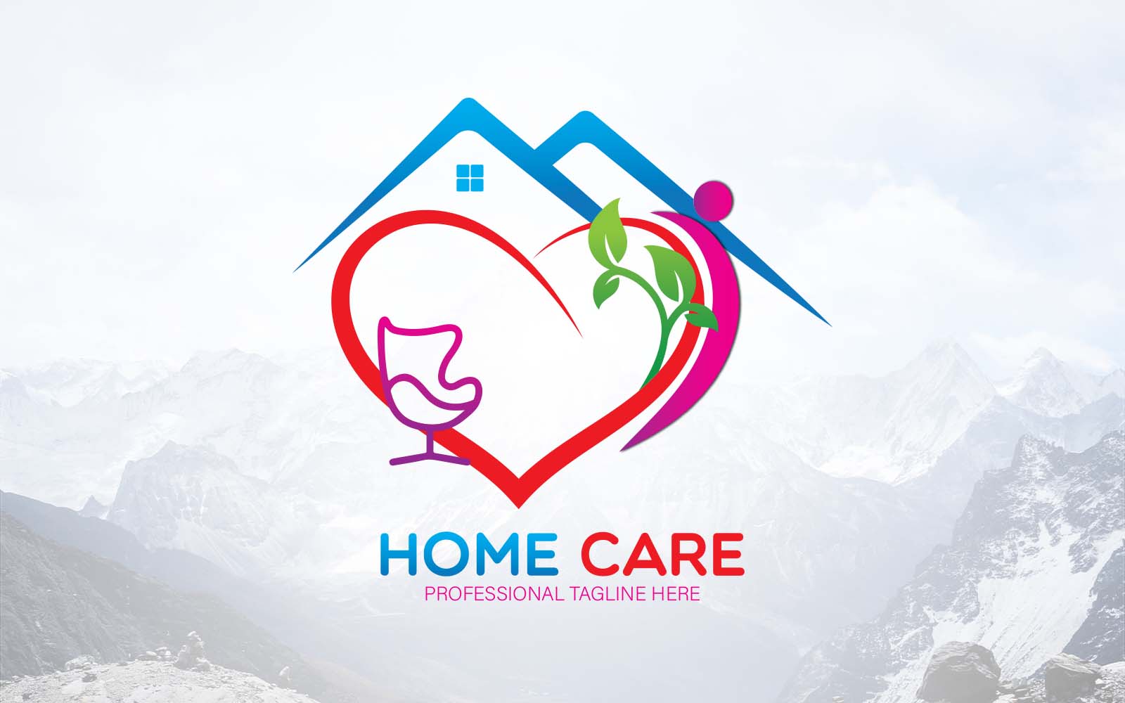 Expert House Home Care Logo - Brand Identity