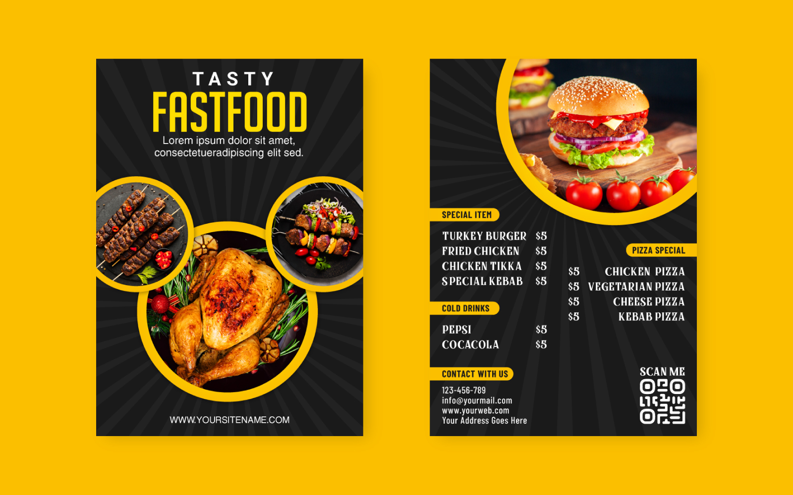 Restuarant's social media post banner for food flyers