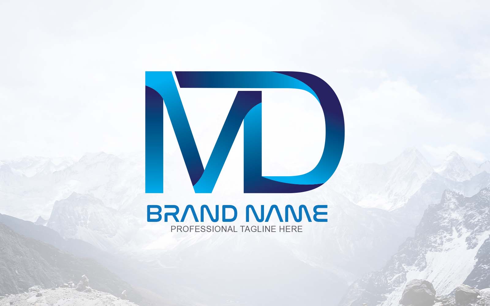 New Creative Letter MD Logo Design - Brand