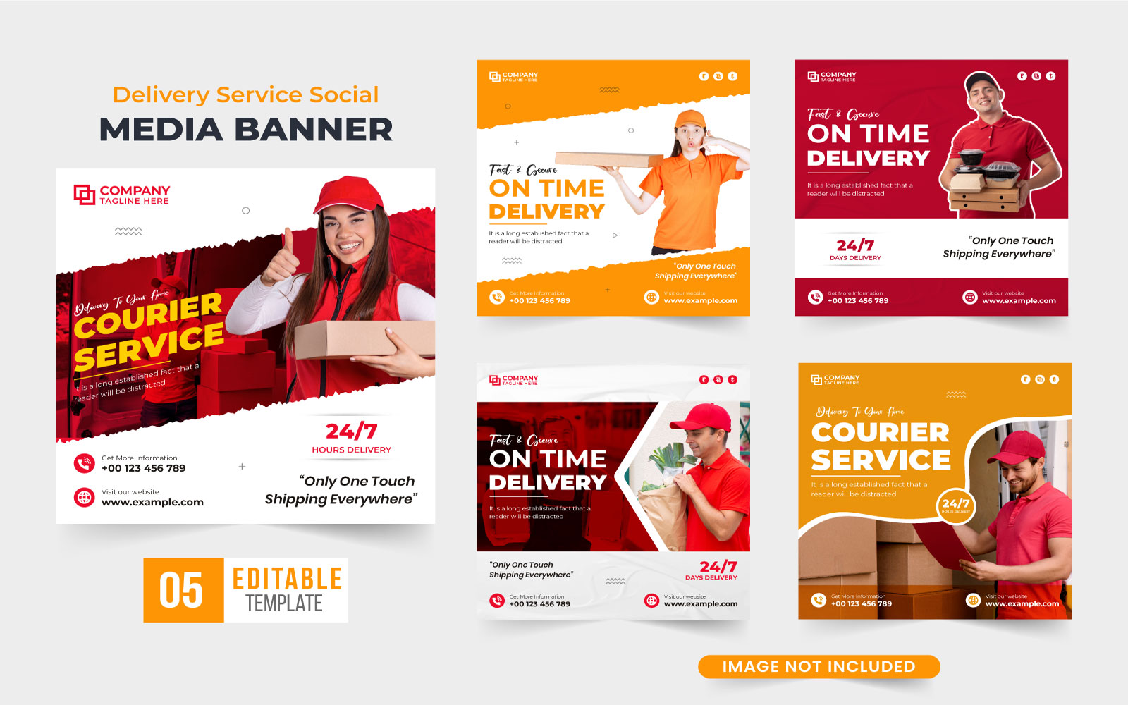 Home delivery service template vector design