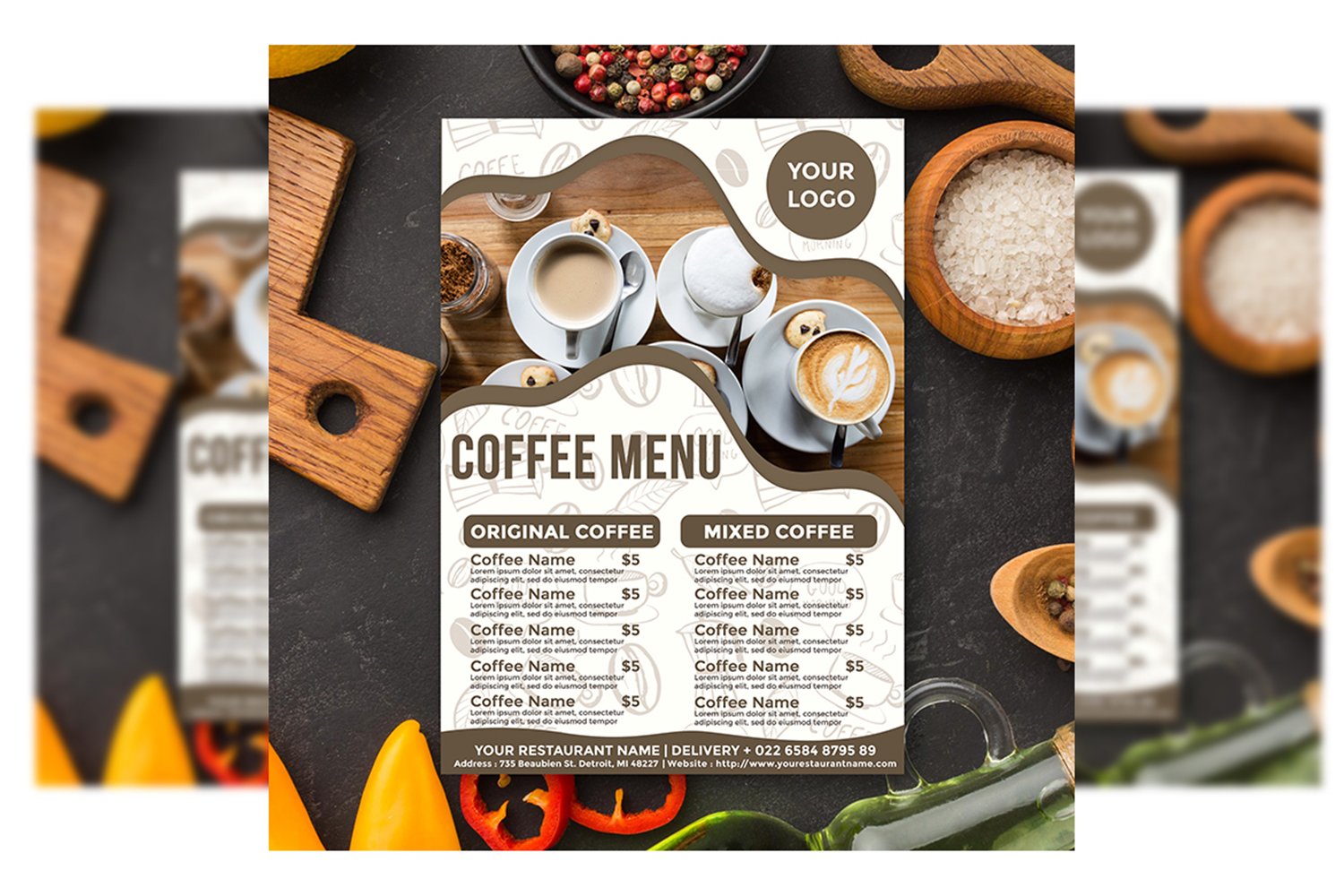 Coffee Menu Flyer Template #9