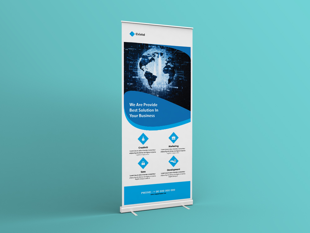 Minimal Business Roll-Up Banner Template