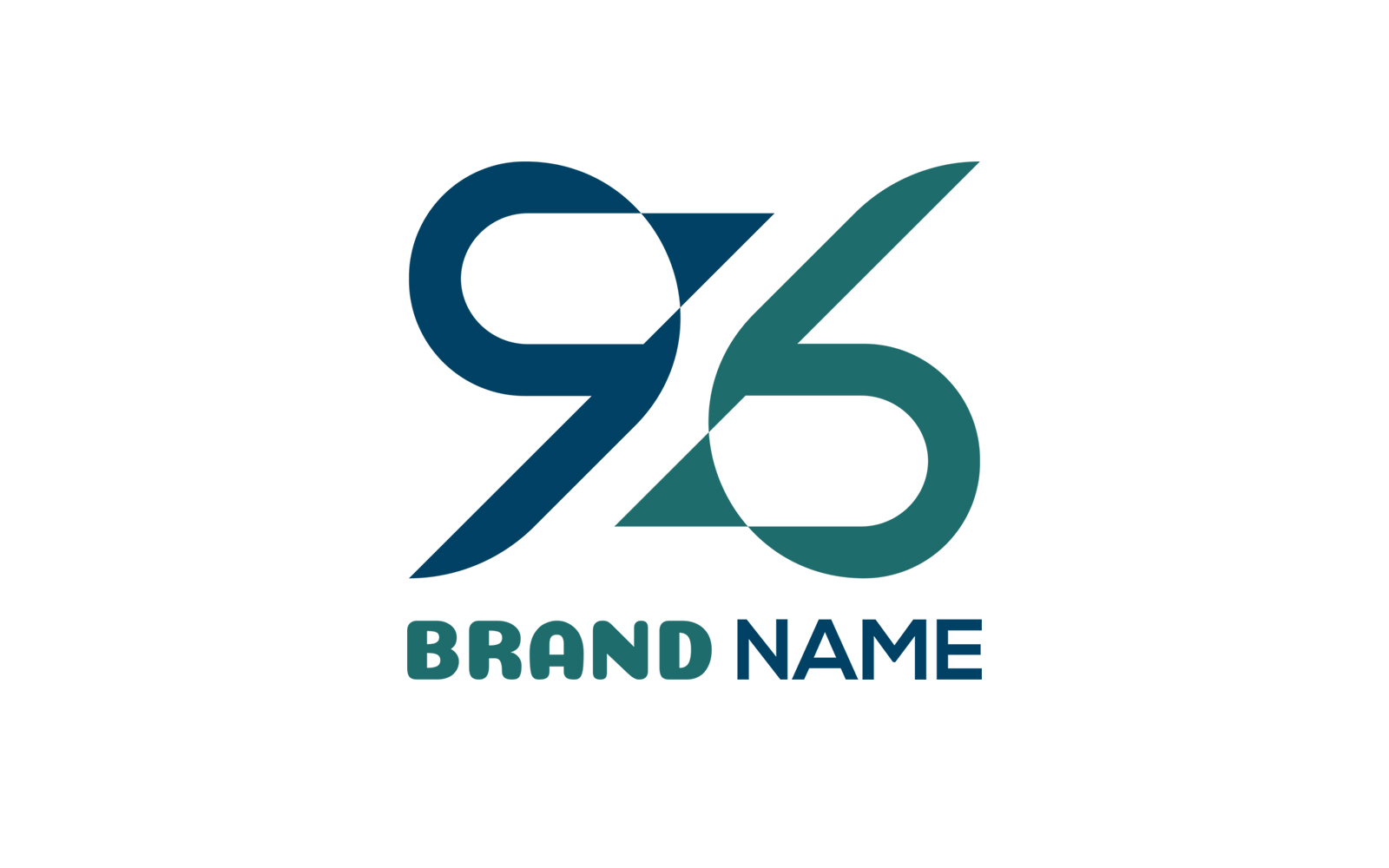 96 | Premium 96 Logo Template | Crative 96 Logo Design | Modern ninety six Logo Vector Logo