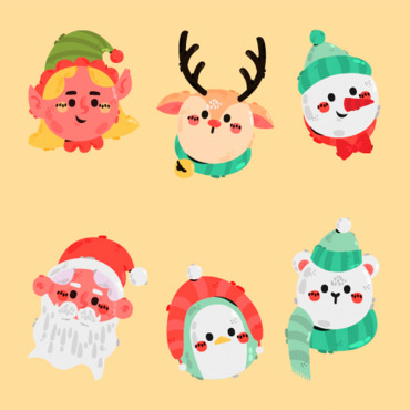 Character Christmas Illustrations Templates 297246