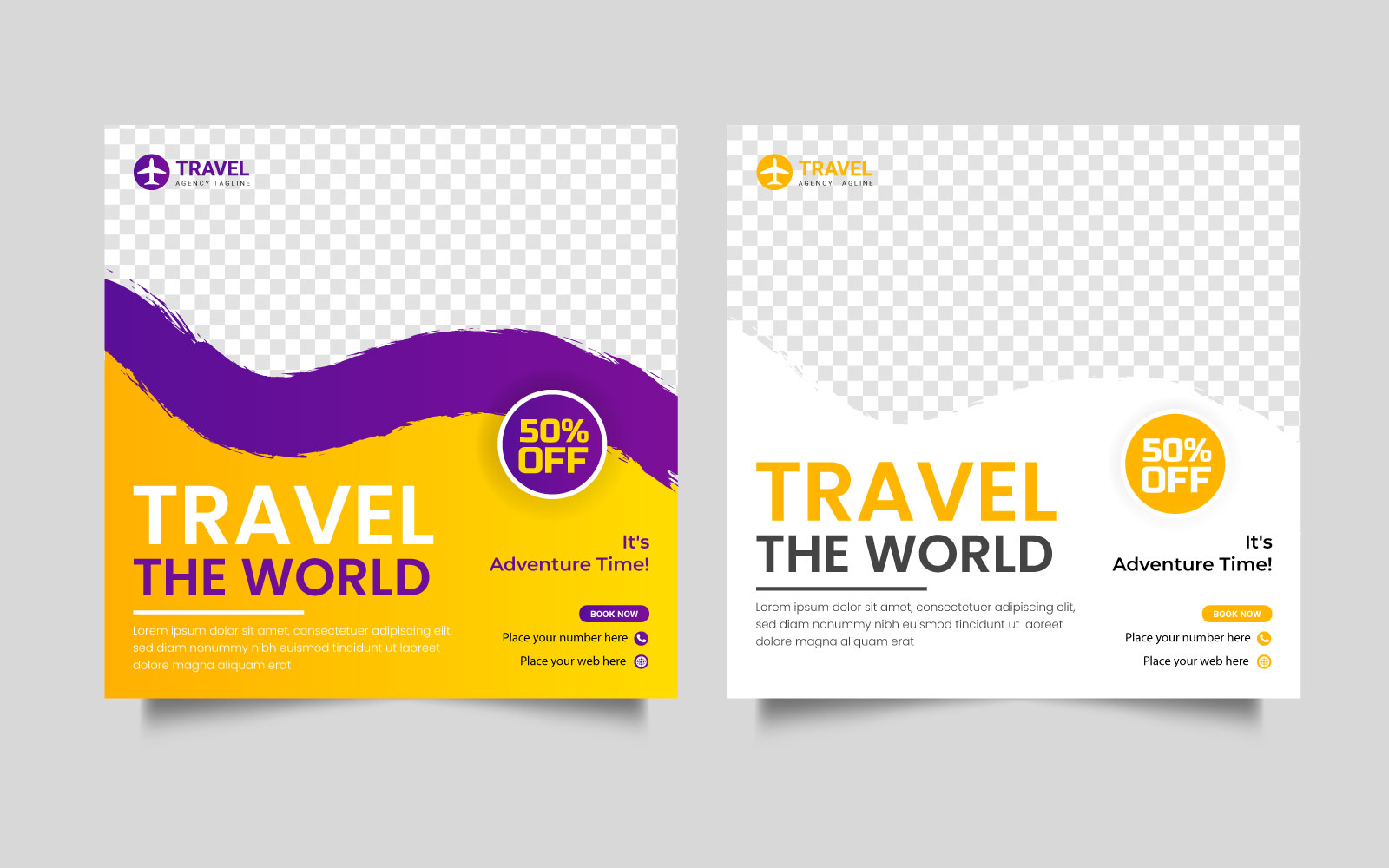 Travel sale social media post design  template .Holiday and tour advertisement banner design.