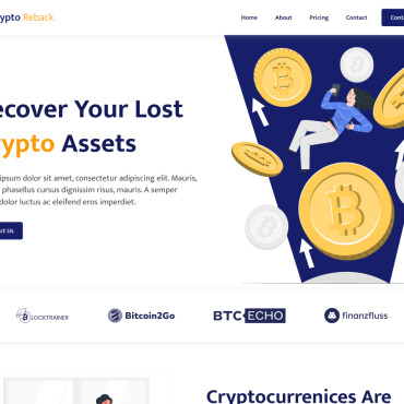 Crypto Finance Responsive Website Templates 297319