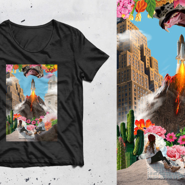 Collage Art T-shirts 297345