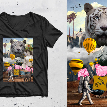 Collage Art T-shirts 297346