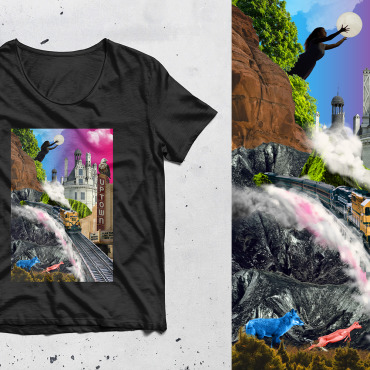 Collage Art T-shirts 297348