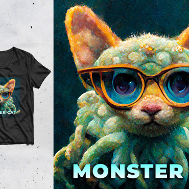 Monster Cat T-shirts 297369