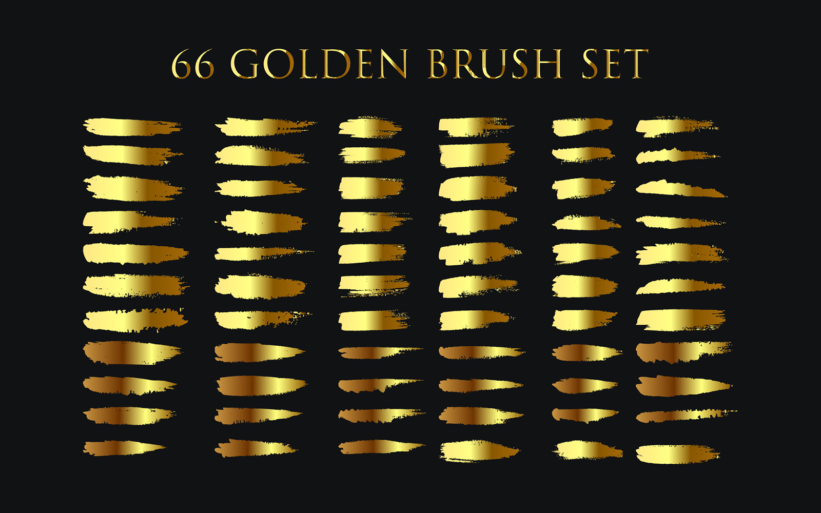 Golden brush stroke bundle