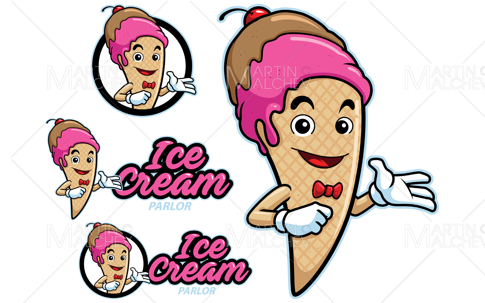 Ice Cream Mascot Vector Illustration
