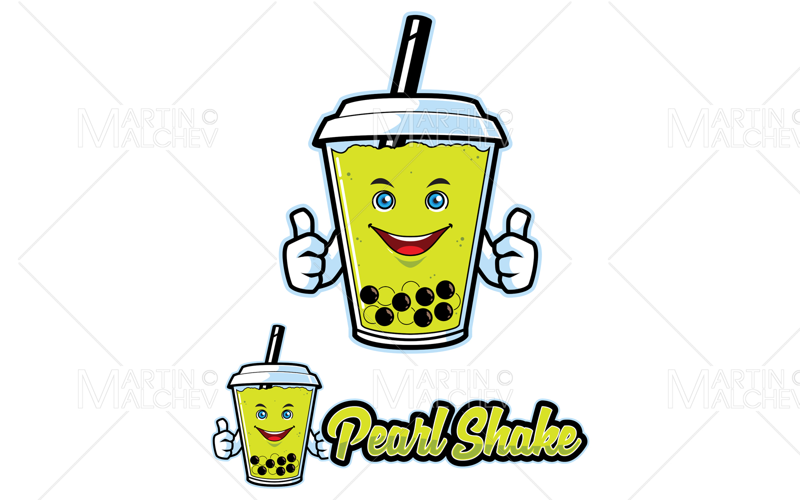 Pearl Shake Mascot Vector Illustration