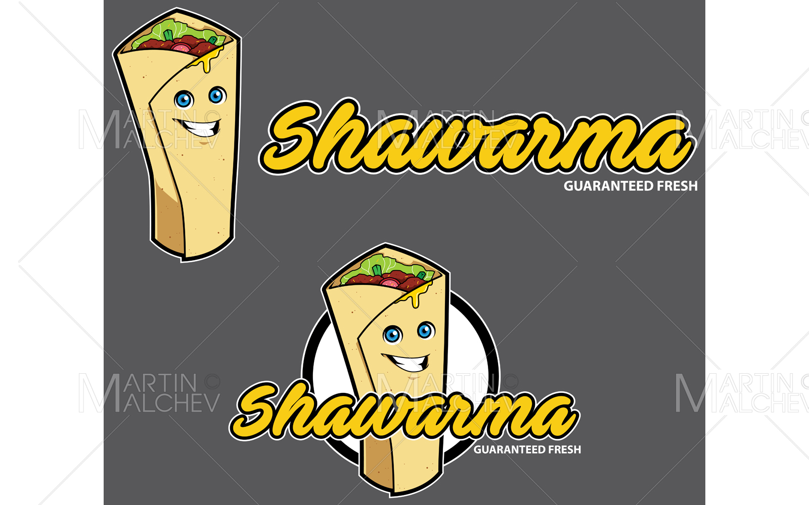 Shawarma Mascot Design Vector Illustration
