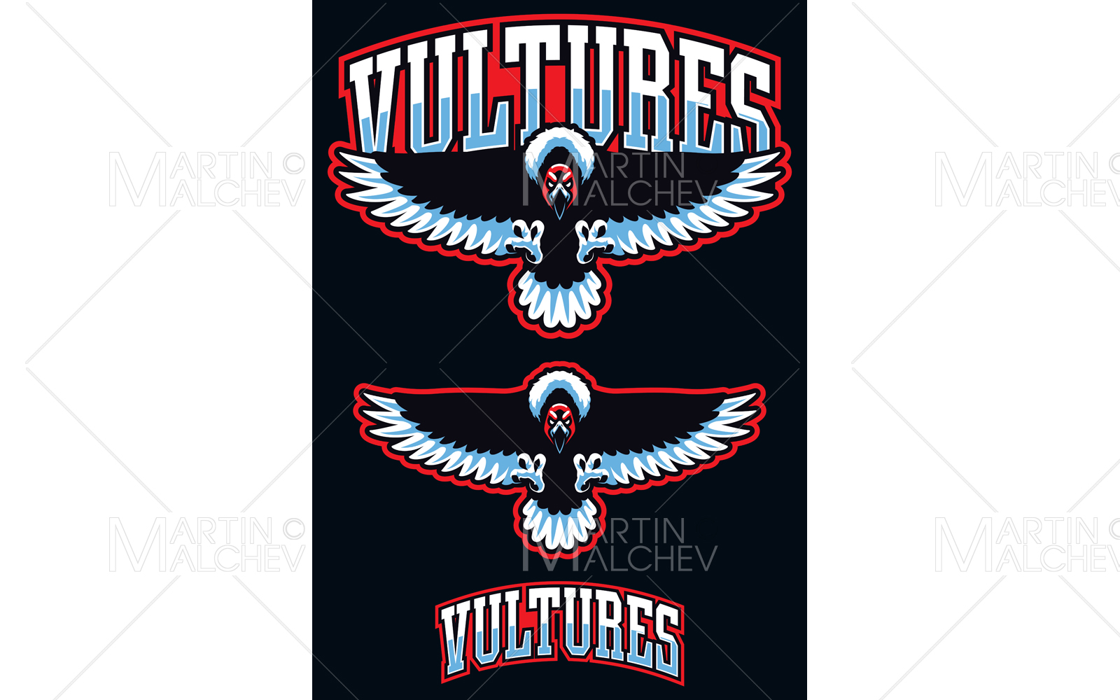 Vultures Team Mascot Vector Illustration