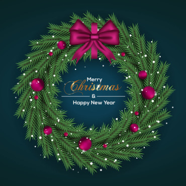 Wreath Christmas Illustrations Templates 297534