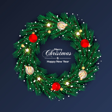 Wreath Christmas Illustrations Templates 297537