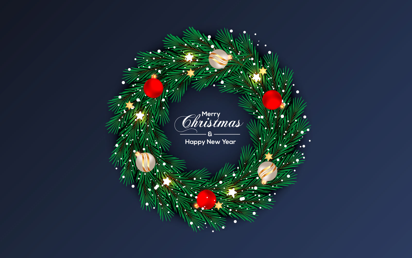 Christmas wreath vector design merry christmas text with  elements for xmas greeting card