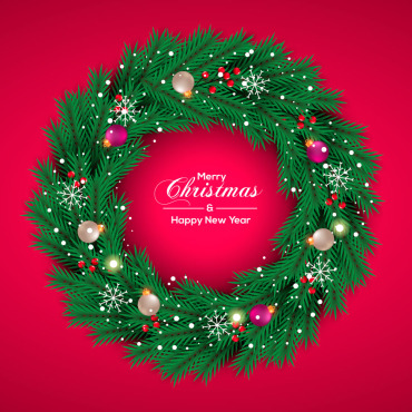 Wreath Christmas Illustrations Templates 297538