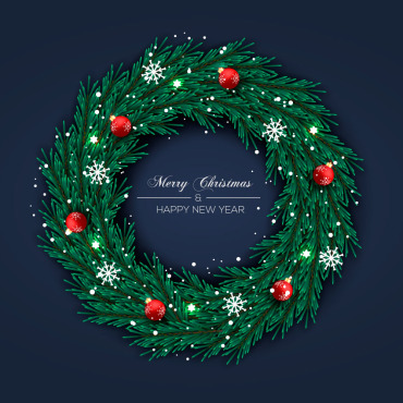 Wreath Christmas Illustrations Templates 297539