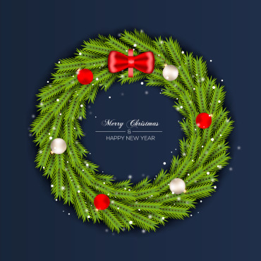 Wreath Christmas Illustrations Templates 297540