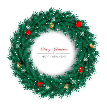 Wreath Christmas Illustrations Templates 297541