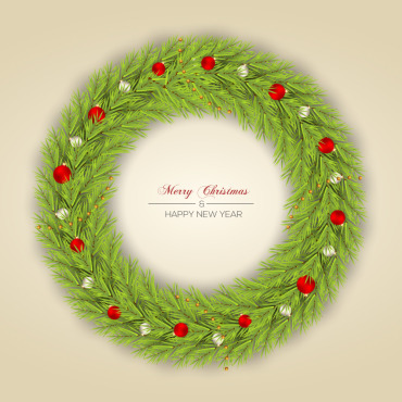 Wreath Christmas Illustrations Templates 297543