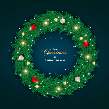 Wreath Christmas Illustrations Templates 297545