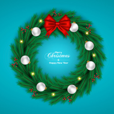 Wreath Christmas Illustrations Templates 297546