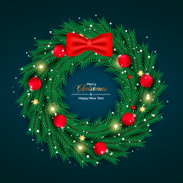 Wreath Christmas Illustrations Templates 297547