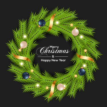 Wreath Christmas Illustrations Templates 297548