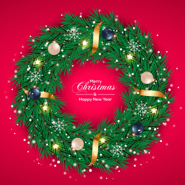 Wreath Christmas Illustrations Templates 297549