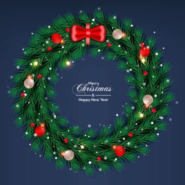 Wreath Christmas Illustrations Templates 297550