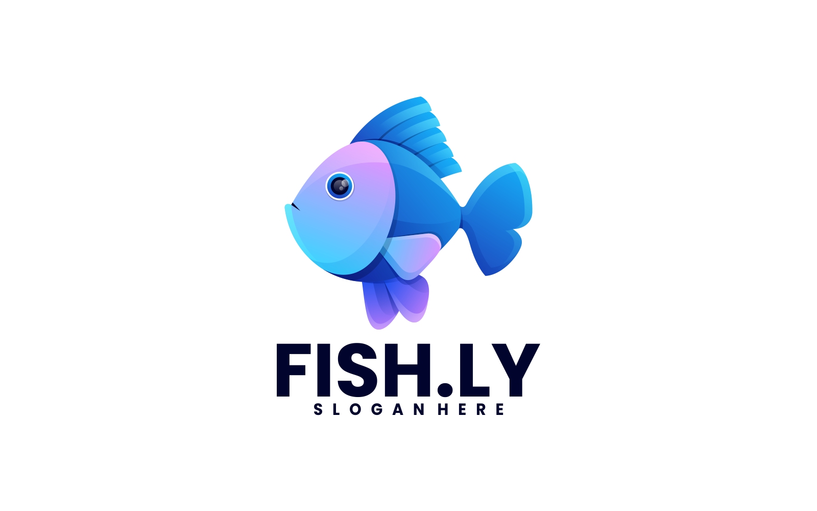 Fish Gradient Logo Template 7