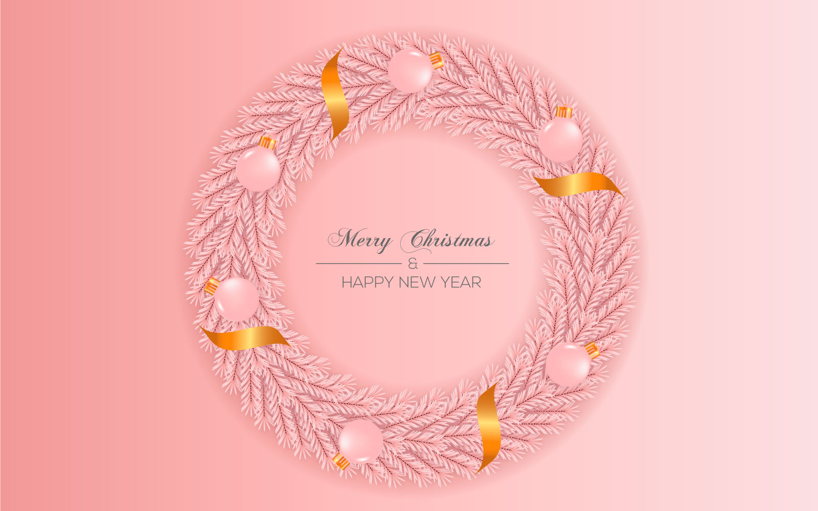 Christmas wreath vector concept design. merry christmas text in  wreath element with leaves